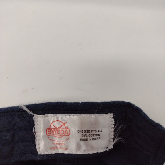 American Flag Strapback Hat Blue OSFA Adjustable Embroidered Patriotic Sweda - Picture 8 of 8